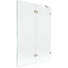 Mexen Lunar 2-panel Right Shower Screen 120 x 150 cm, Transparent, Brushed Nickel - 897-120-100-97-00-P