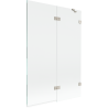 Mexen Lunar 2-wing Shower Screen Right 120 x 150 cm, Transparent, Brushed Nickel - 897-120-100-97-00-P