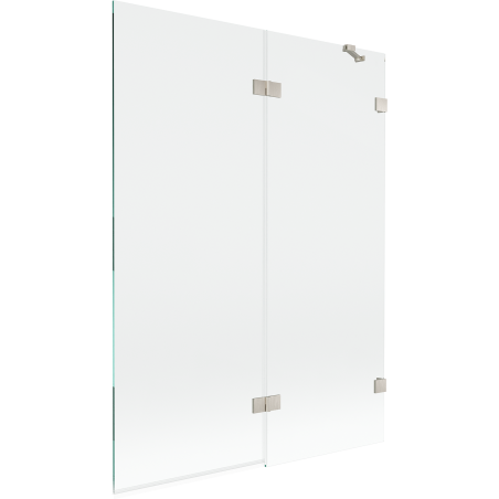 Mexen Lunar 2-wing Shower Screen Right 130 x 150 cm, Transparent, Brushed Nickel - 897-130-100-97-00-P