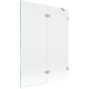 Mexen Lunar 2-panel shower screen right 130 x 150 cm, transparent, brushed nickel - 897-130-100-97-00-P