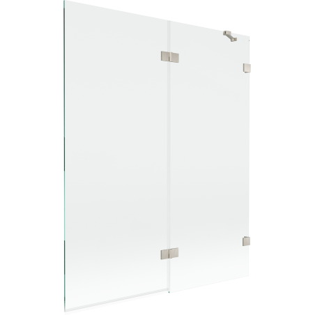 Mexen Lunar 2-wing Shower Screen Right 140 x 150 cm, Transparent, Brushed Nickel - 897-140-100-97-00-P