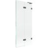 Mexen Lunar L 2-panel right-hand bathtub screen 80 x 150 cm, transparent, gun metal - 897L-080-100-95-00-P