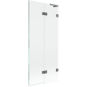 Mexen Lunar L shower screen 2-wing right 80 x 150 cm, transparent, gun metal - 897L-080-100-95-00-P