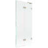 Mexen Lunar L folding bath screen 2-wing right 80 x 150 cm, transparent, brushed nickel - 897L-080-100-97-00-P