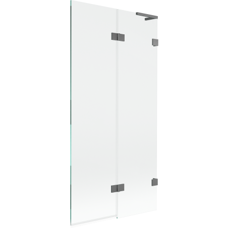 Mexen Lunar L 2-wing shower screen right 90 x 150 cm, transparent, gun metal - 897L-090-100-95-00-P