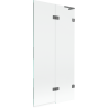 Mexen Lunar L Bathtub Screen 2-Panel Right 90 x 150 cm, Transparent, Gun Metal - 897L-090-100-95-00-P