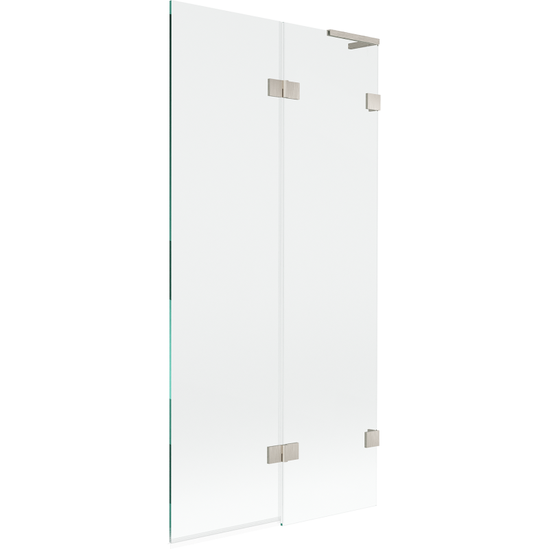 Mexen Lunar L 2-panel Bathtub Screen Right 90 x 150 cm, Transparent, Brushed Nickel - 897L-090-100-97-00-P
