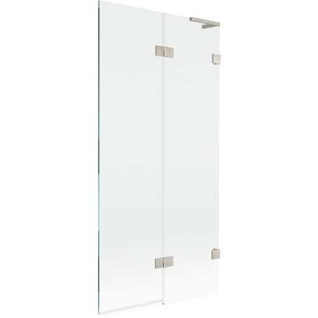 Mexen Lunar L 2-panel Bathtub Screen Right 90 x 150 cm, Transparent, Brushed Nickel - 897L-090-100-97-00-P