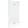 Mexen Lunar L 2-panel Bathtub Screen Right 90 x 150 cm, Transparent, Brushed Nickel - 897L-090-100-97-00-P