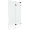 Mexen Lunar L Bathtub Screen 2-Panel Right 100 x 150 cm, Transparent, Gun Metal - 897L-100-100-95-00-P