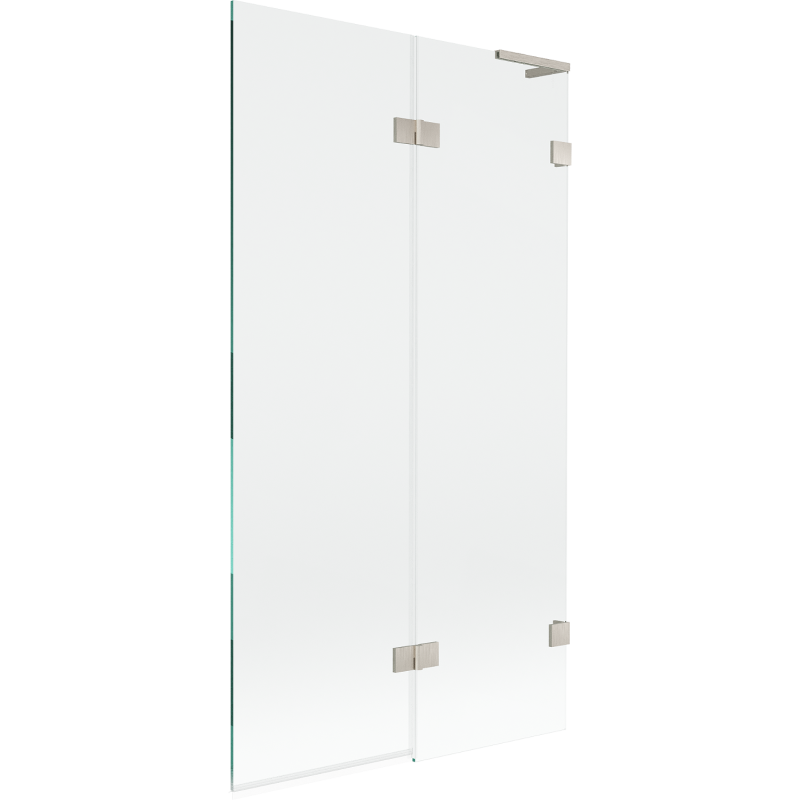 Mexen Lunar L 2-panel bath screen right 100 x 150 cm, transparent, brushed nickel - 897L-100-100-97-00-P