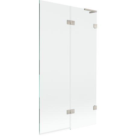 Mexen Lunar L bathtub screen 2-wing right 100 x 150 cm, transparent, brushed nickel - 897L-100-100-97-00-P
