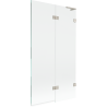 Mexen Lunar L bathtub screen 2-wing right 100 x 150 cm, transparent, brushed nickel - 897L-100-100-97-00-P
