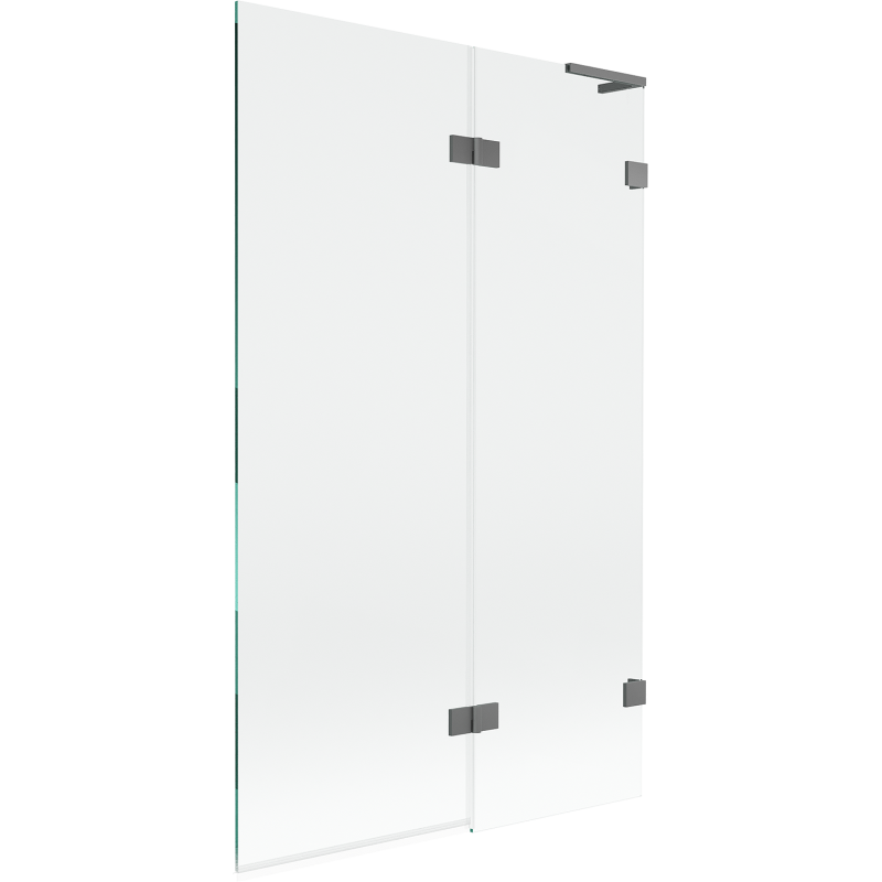 Mexen Lunar L double-winged right bathtub screen 110 x 150 cm, transparent, gun metal - 897L-110-100-95-00-P