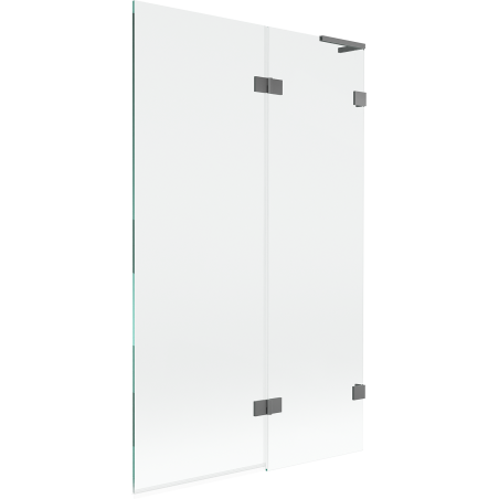 Mexen Lunar L double-winged right bathtub screen 110 x 150 cm, transparent, gun metal - 897L-110-100-95-00-P