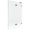 Mexen Lunar L Bathtub Screen 2-Panel Right 110 x 150 cm, Transparent, Gun Metal - 897L-110-100-95-00-P