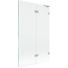Mexen Lunar L Bathtub Screen 2-panel Right 110 x 150 cm, Transparent, Brushed Nickel - 897L-110-100-97-00-P