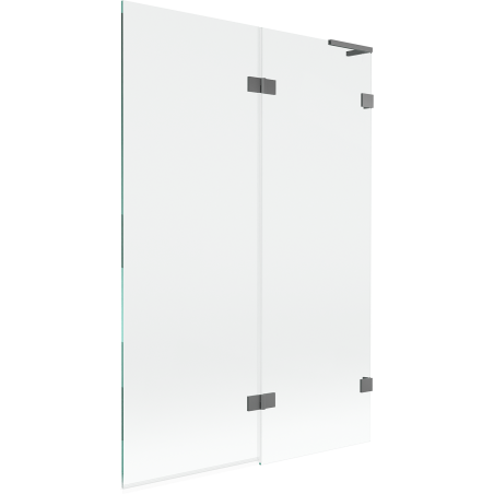 Mexen Lunar L 2-panel right shower screen 120 x 150 cm, transparent, gun metal - 897L-120-100-95-00-P