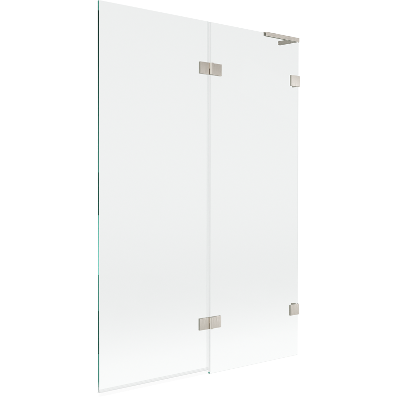 Mexen Lunar L 2-wing right bathtub screen 120 x 150 cm, transparent, brushed nickel - 897L-120-100-97-00-P