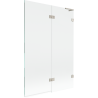 Mexen Lunar L 2-wing right bathtub screen 120 x 150 cm, transparent, brushed nickel - 897L-120-100-97-00-P