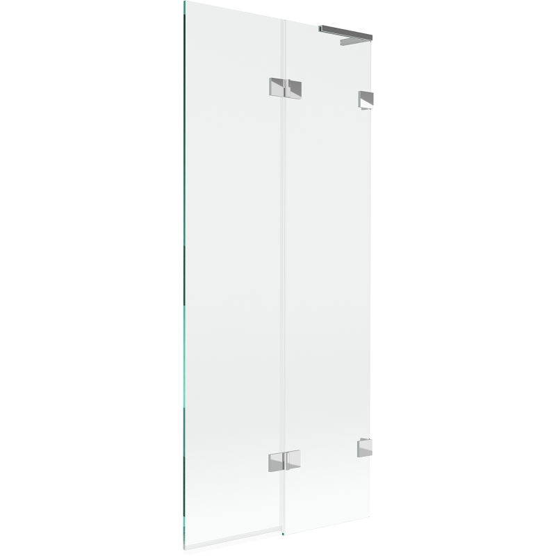 Mexen Lunar L Bathtub Screen 2-Panel Right 80 x 150 cm, Transparent, Chrome - 897L-080-100-01-00-P