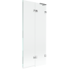 Mexen Lunar L Bathtub Screen 2-Panel Right 80 x 150 cm, Transparent, Chrome - 897L-080-100-01-00-P
