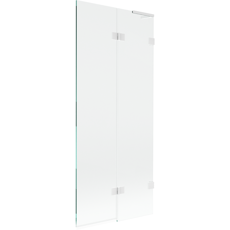 Mexen Lunar L bath screen 2-panel right 80 x 150 cm, transparent, white - 897L-080-100-20-00-P