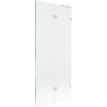 Mexen Lunar L shower screen 2-wing right 80 x 150 cm, transparent, white - 897L-080-100-20-00-P