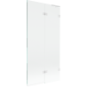 Mexen Lunar L 2-panel right bath screen 90 x 150 cm, transparent, white - 897L-090-100-20-00-P