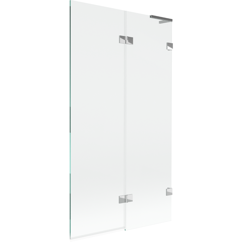 Mexen Lunar L Shower Screen 2-panel Right 100 x 150 cm, Transparent, Chrome - 897L-100-100-01-00-P