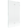 Mexen Lunar L bathtub screen 2-wing right 100 x 150 cm, transparent, white - 897L-100-100-20-00-P