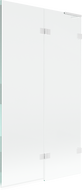 Mexen Lunar L 2-panel right bath screen 100 x 150 cm, transparent, white - 897L-100-100-20-00-P