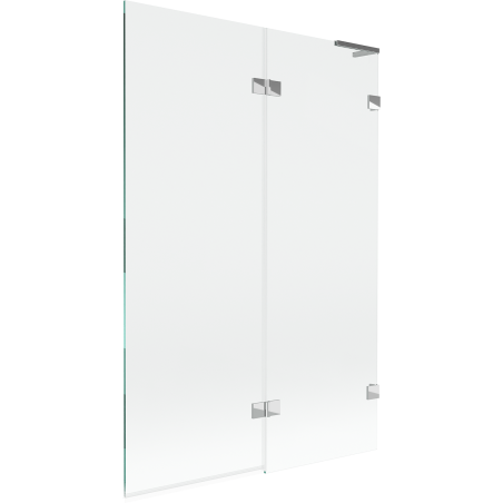 Mexen Lunar L 2-panel Folding Bath Screen Right 120 x 150 cm, Transparent, Chrome - 897L-120-100-01-00-P