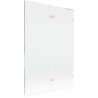 Mexen Lunar L Bathtub Screen 2-Panel Right 120 x 150 cm, Transparent, White - 897L-120-100-20-00-P