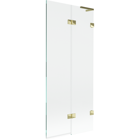 Mexen Lunar L 2-wing shower screen right 80 x 150 cm, transparent, gold - 897L-080-100-50-00-P