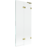 Mexen Lunar L 2-wing shower screen right 80 x 150 cm, transparent, gold - 897L-080-100-50-00-P