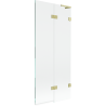 Mexen Lunar L 2-panel right bathtub screen 80 x 150 cm, transparent, brushed gold - 897L-080-100-55-00-P