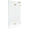 Mexen Lunar L 2-wing shower screen right 100 x 150 cm, transparent, gold - 897L-100-100-50-00-P