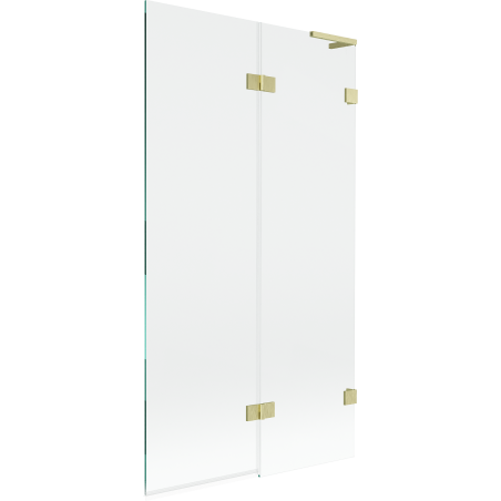 Mexen Lunar L 2-panel bath screen right 100 x 150 cm, transparent, brushed gold - 897L-100-100-55-00-P