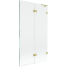 Mexen Lunar L shower screen 2-wing right 100 x 150 cm, transparent, brushed gold - 897L-100-100-55-00-P