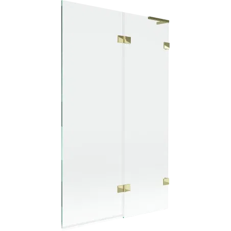 Mexen Lunar L 2-panel right bathtub screen 110 x 150 cm, transparent, gold - 897L-110-100-50-00-P