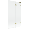 Mexen Lunar L 2-panel right bathtub screen 110 x 150 cm, transparent, gold - 897L-110-100-50-00-P