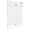 Mexen Lunar L 2-panel bath screen right 120 x 150 cm, transparent, gold - 897L-120-100-50-00-P