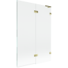 Mexen Lunar L bathtub screen 2-panel right 120 x 150 cm, transparent, gold - 897L-120-100-50-00-P