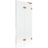 Mexen Lunar L Bathtub Screen 2-Panel Right 80 x 150 cm, Transparent, Brushed Copper - 897L-080-100-65-00-P