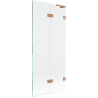Mexen Lunar L shower screen 2-wing right 80 x 150 cm, transparent, brushed copper - 897L-080-100-65-00-P