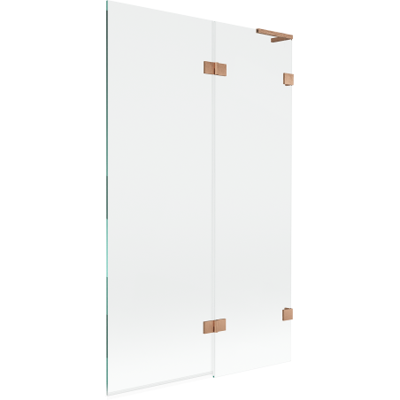 Mexen Lunar L 2-panel right shower screen 110 x 150 cm, transparent, brushed copper - 897L-110-100-65-00-P