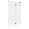 Mexen Lunar L 2-panel right shower screen 110 x 150 cm, transparent, brushed copper - 897L-110-100-65-00-P