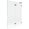 Mexen Lunar L 2-panel bath screen right 120 x 150 cm, transparent, pink gold - 897L-120-100-60-00-P