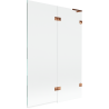 Mexen Lunar L 2-wing Right Bathtub Screen 120 x 150 cm, Transparent, Rose Gold - 897L-120-100-60-00-P